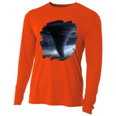 Tornado Storm Tornados Nature Weather Chaser Meteorologist Cooling Performance Long Sleeve Crew