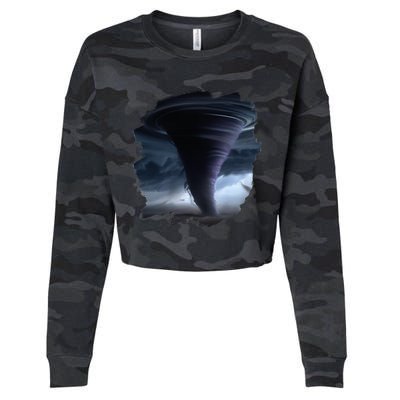 Tornado Storm Tornados Nature Weather Chaser Meteorologist Cropped Pullover Crew