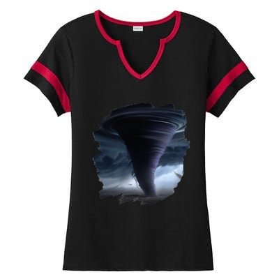 Tornado Storm Tornados Nature Weather Chaser Meteorologist Ladies Halftime Notch Neck Tee