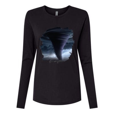 Tornado Storm Tornados Nature Weather Chaser Meteorologist Womens Cotton Relaxed Long Sleeve T-Shirt