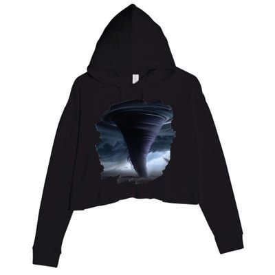 Tornado Storm Tornados Nature Weather Chaser Meteorologist Crop Fleece Hoodie