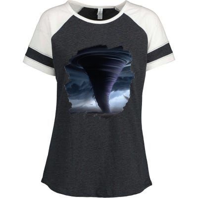 Tornado Storm Tornados Nature Weather Chaser Meteorologist Enza Ladies Jersey Colorblock Tee