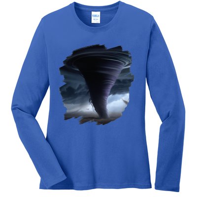 Tornado Storm Tornados Nature Weather Chaser Meteorologist Ladies Long Sleeve Shirt