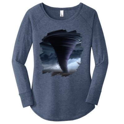 Tornado Storm Tornados Nature Weather Chaser Meteorologist Women's Perfect Tri Tunic Long Sleeve Shirt