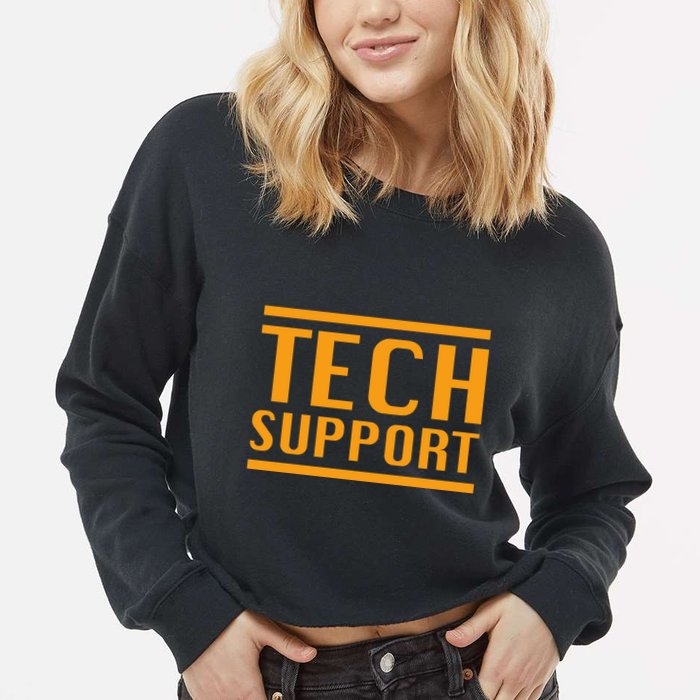 Tech Support Cropped Pullover Crew