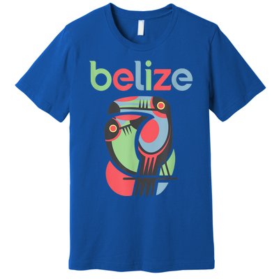 Tropical Summer Toucan Bird Colorful Belize Souvenir Premium T-Shirt