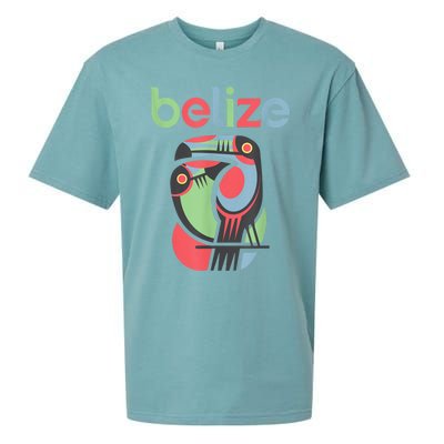 Tropical Summer Toucan Bird Colorful Belize Souvenir Sueded Cloud Jersey T-Shirt