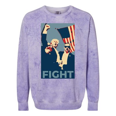 Trump Shot Trump Fight Colorblast Crewneck Sweatshirt