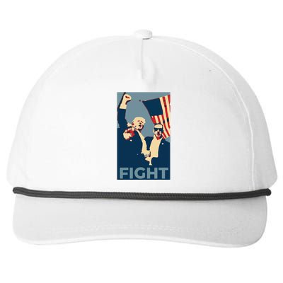 Trump Shot Trump Fight Snapback Five-Panel Rope Hat