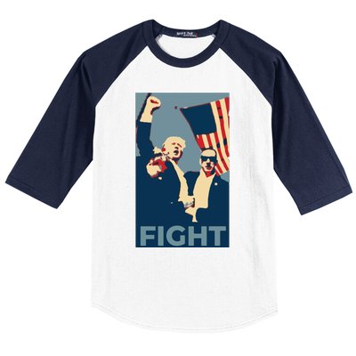 Trump Shot Trump Fight Baseball Sleeve Shirt