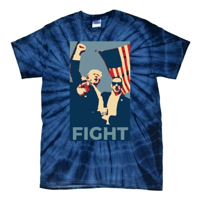 Trump Shot Trump Fight Tie-Dye T-Shirt