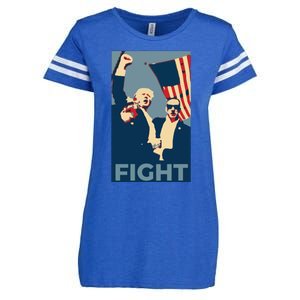 Trump Shot Trump Fight Enza Ladies Jersey Football T-Shirt