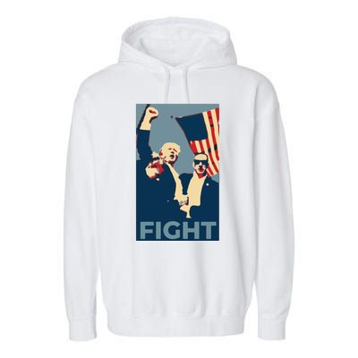 Trump Shot Trump Fight Garment-Dyed Fleece Hoodie