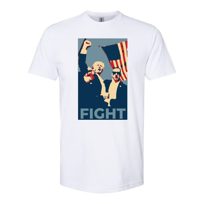 Trump Shot Trump Fight Softstyle CVC T-Shirt