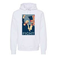 Trump Shot Trump Fight Premium Hoodie