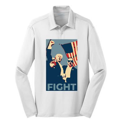 Trump Shot Trump Fight Silk Touch Performance Long Sleeve Polo