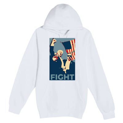 Trump Shot Trump Fight Premium Pullover Hoodie