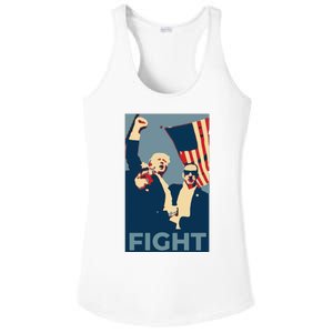 Trump Shot Trump Fight Ladies PosiCharge Competitor Racerback Tank