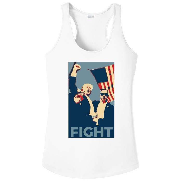 Trump Shot Trump Fight Ladies PosiCharge Competitor Racerback Tank