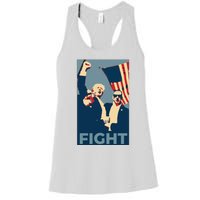 Trump Shot Trump Fight Women's Racerback Tank