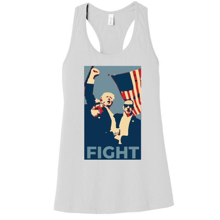 Trump Shot Trump Fight Women's Racerback Tank