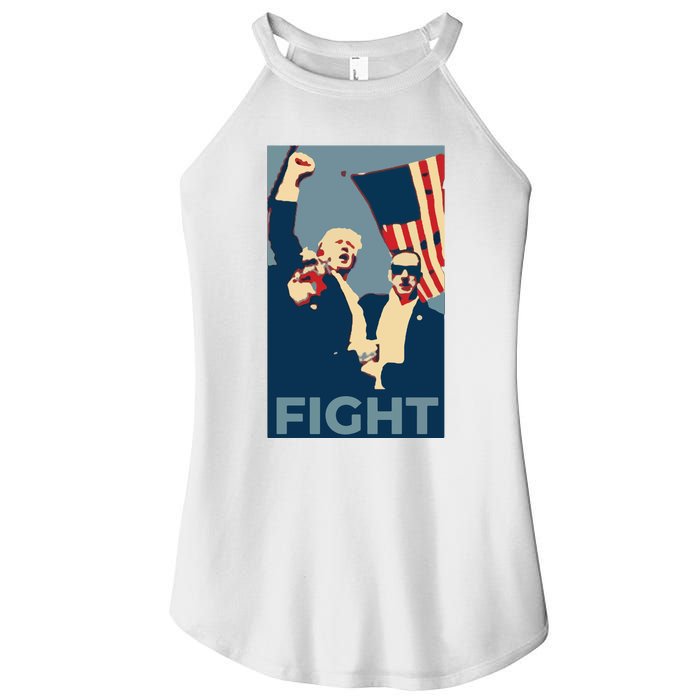 Trump Shot Trump Fight Women's Perfect Tri Rocker Tank