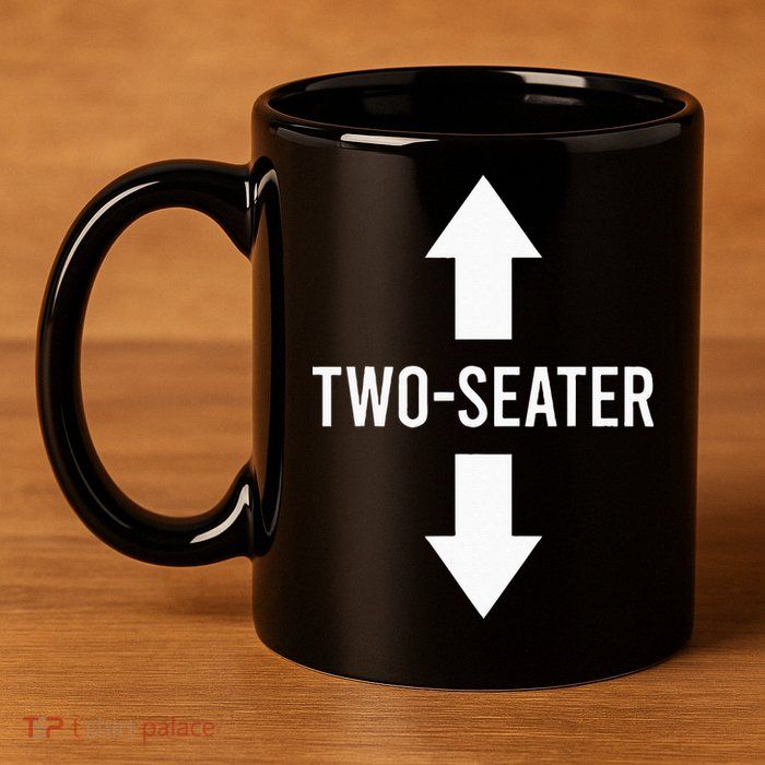 Two Seater TwoSeater 2 Seater Two Seater 11oz C Handle Ceramic Mug