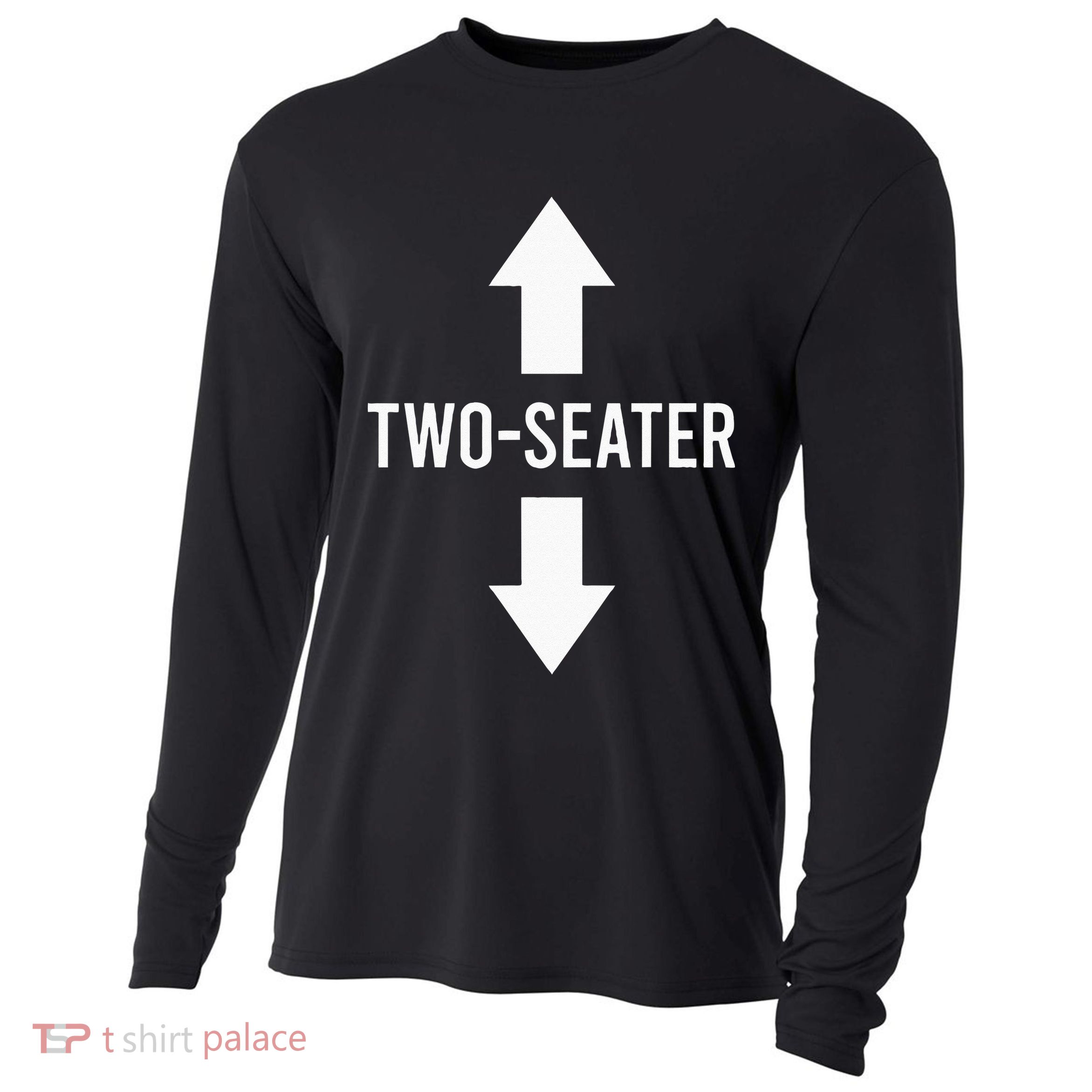 Two Seater TwoSeater 2 Seater Two Seater Cooling Performance Long Sleeve Crew