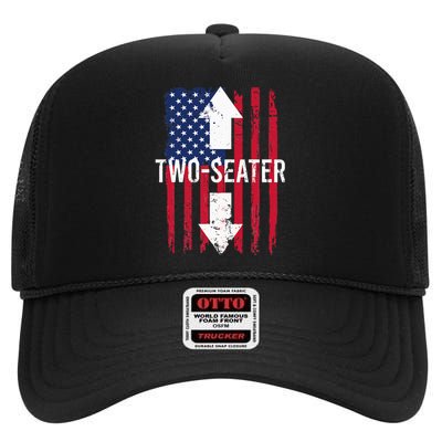 Two Seater TwoSeater 2 Seater Two Seater High Crown Mesh Back Trucker Hat