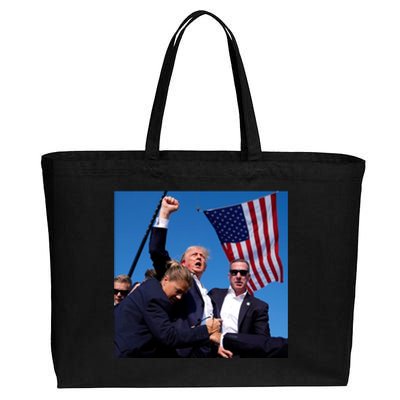 Trump Shooting Trump 2024 Ill Never Stop Fighting For My Country Cotton Canvas Jumbo Tote