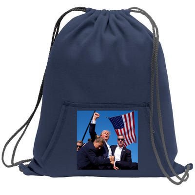 Trump Shooting Trump 2024 Ill Never Stop Fighting For My Country Sweatshirt Cinch Pack Bag