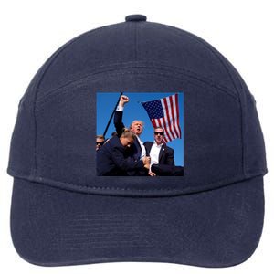 Trump Shooting Trump 2024 Ill Never Stop Fighting For My Country 7-Panel Snapback Hat