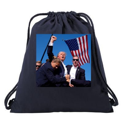 Trump Shooting Trump 2024 Ill Never Stop Fighting For My Country Drawstring Bag