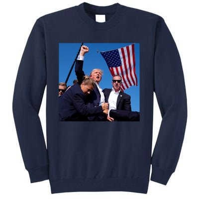 Trump Shooting Trump 2024 Ill Never Stop Fighting For My Country Tall Sweatshirt