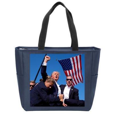 Trump Shooting Trump 2024 Ill Never Stop Fighting For My Country Zip Tote Bag