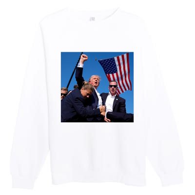 Trump Shooting Trump 2024 Ill Never Stop Fighting For My Country Premium Crewneck Sweatshirt