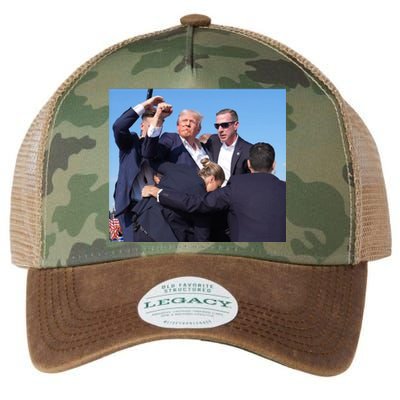 Trump Shooting Trump 2024 Ill Never Stop Fighting For My Country Legacy Tie Dye Trucker Hat