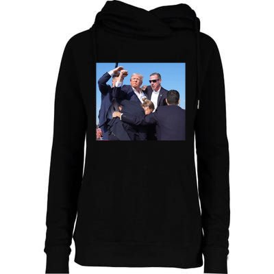 Trump Shooting Trump 2024 Ill Never Stop Fighting For My Country Womens Funnel Neck Pullover Hood