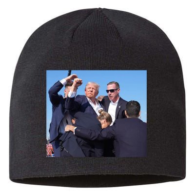 Trump Shooting Trump 2024 Ill Never Stop Fighting For My Country Sustainable Beanie