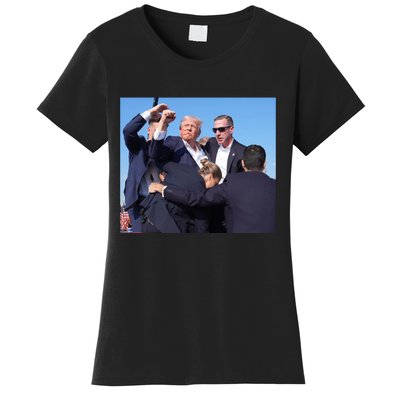 Trump Shooting Trump 2024 Ill Never Stop Fighting For My Country Women's T-Shirt