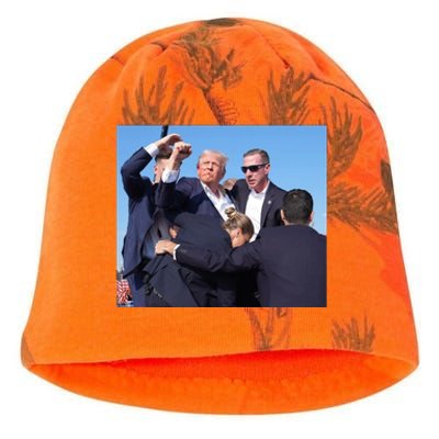 Trump Shooting Trump 2024 Ill Never Stop Fighting For My Country Kati - Camo Knit Beanie