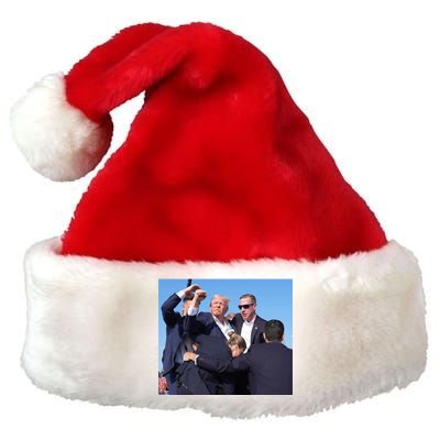 Trump Shooting Trump 2024 Ill Never Stop Fighting For My Country Premium Christmas Santa Hat