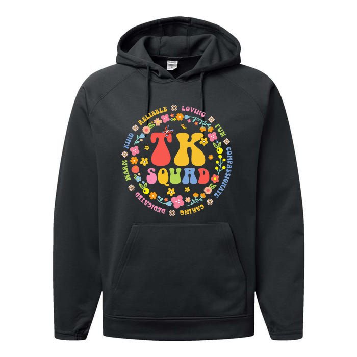 TK Squad Transitional Kindergarten Back To School Teacher Performance Fleece Hoodie