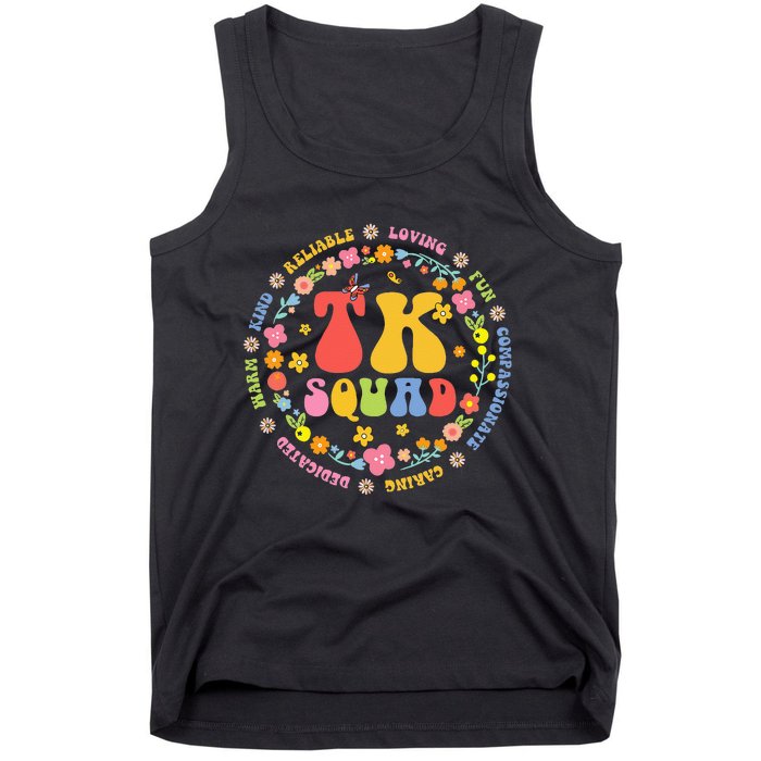 TK Squad Transitional Kindergarten Back To School Teacher Tank Top