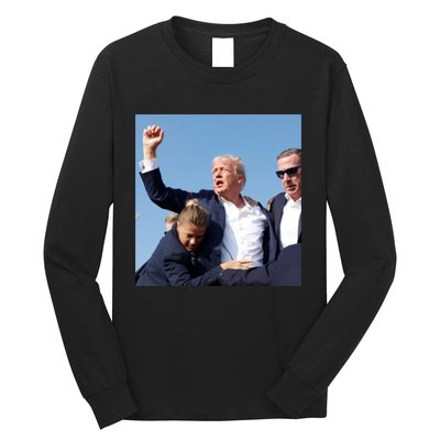 Trump Shooting Trump 2024 Ill Never Stop Fighting For My Country Long Sleeve Shirt