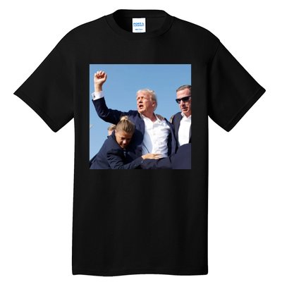 Trump Shooting Trump 2024 Ill Never Stop Fighting For My Country Tall T-Shirt