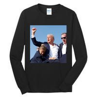 Trump Shooting Trump 2024 Ill Never Stop Fighting For My Country Tall Long Sleeve T-Shirt