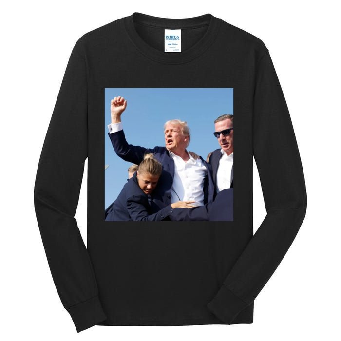 Trump Shooting Trump 2024 Ill Never Stop Fighting For My Country Tall Long Sleeve T-Shirt