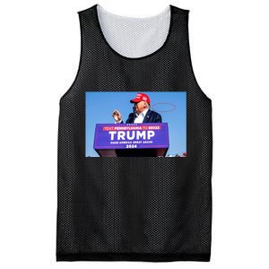 Trump Shooting Trump 2024 Ill Never Stop Fighting For My Country Mesh Reversible Basketball Jersey Tank