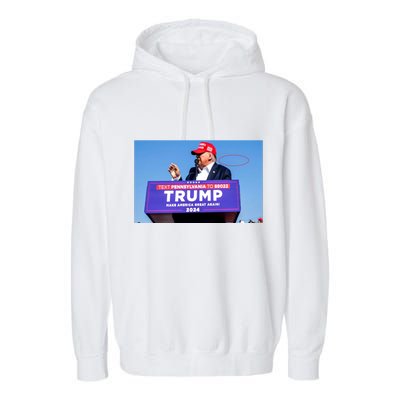 Trump Shooting Trump 2024 Ill Never Stop Fighting For My Country Garment-Dyed Fleece Hoodie